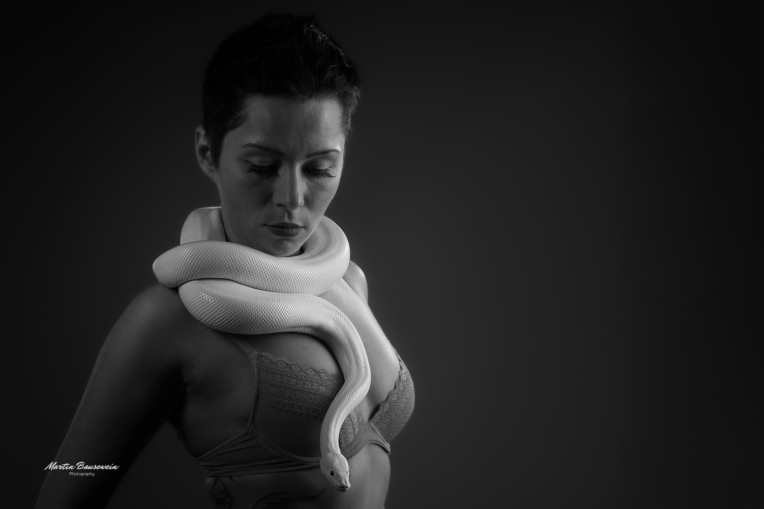 Moni and the albino python by Martin Bausewein — YouPic