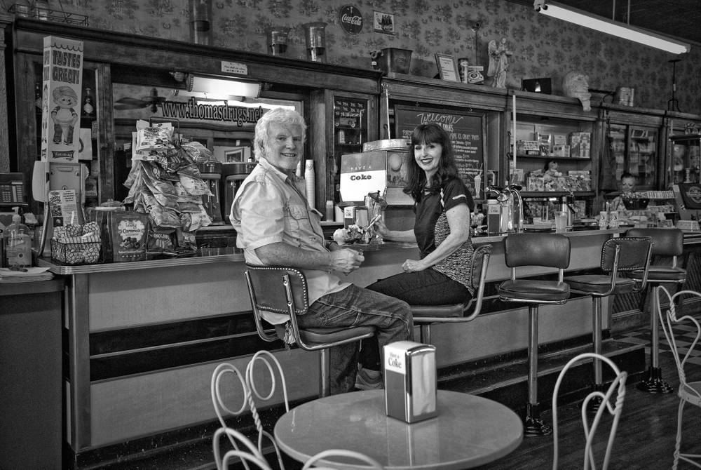 Photo in Journalism #blackandwhite #fineart #drugstore #people #journalism #sodafountain #coke #CocaCola #vintage