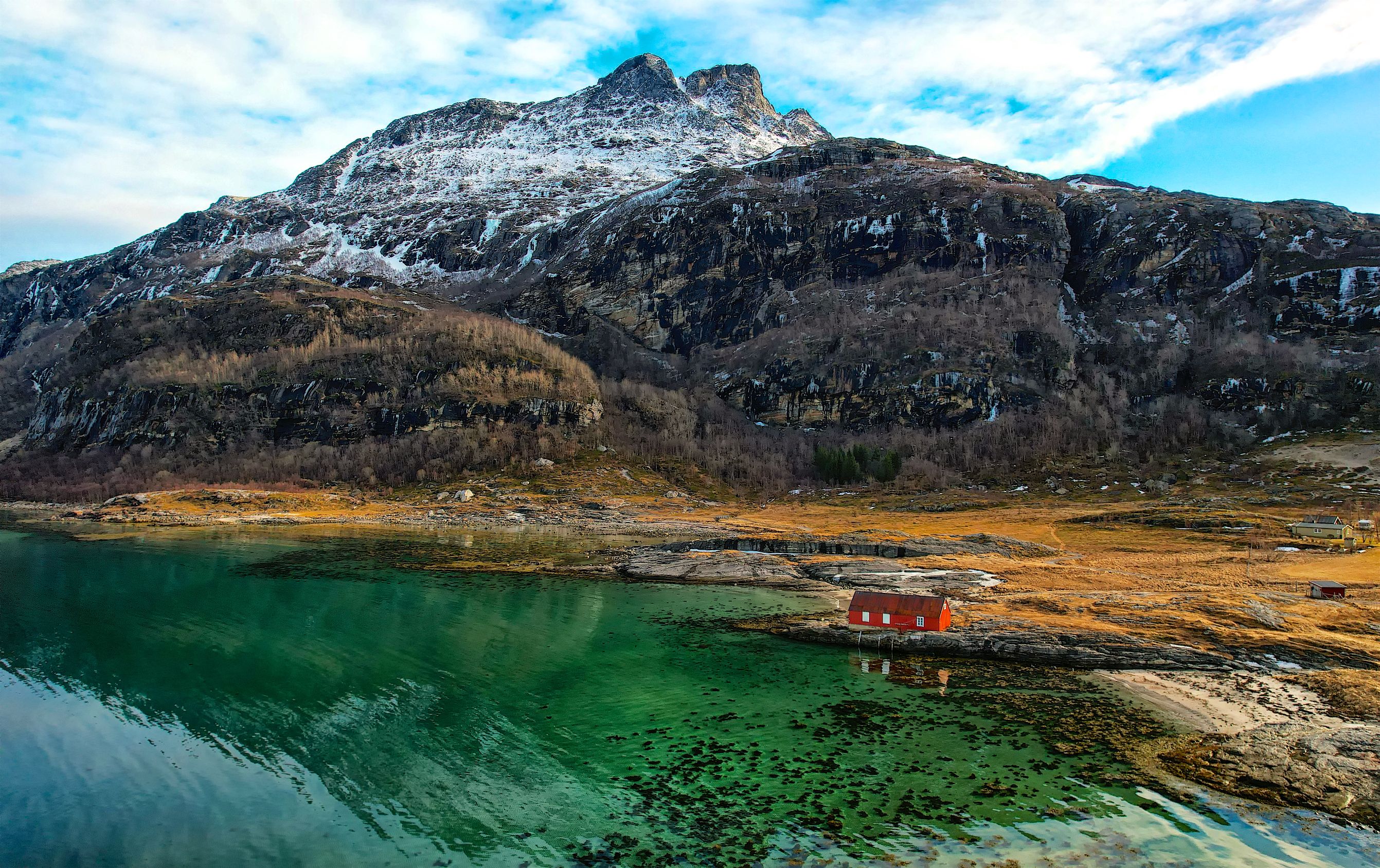 Boathouse under the mountain. From Bodø in northern Norway by Reidar ...